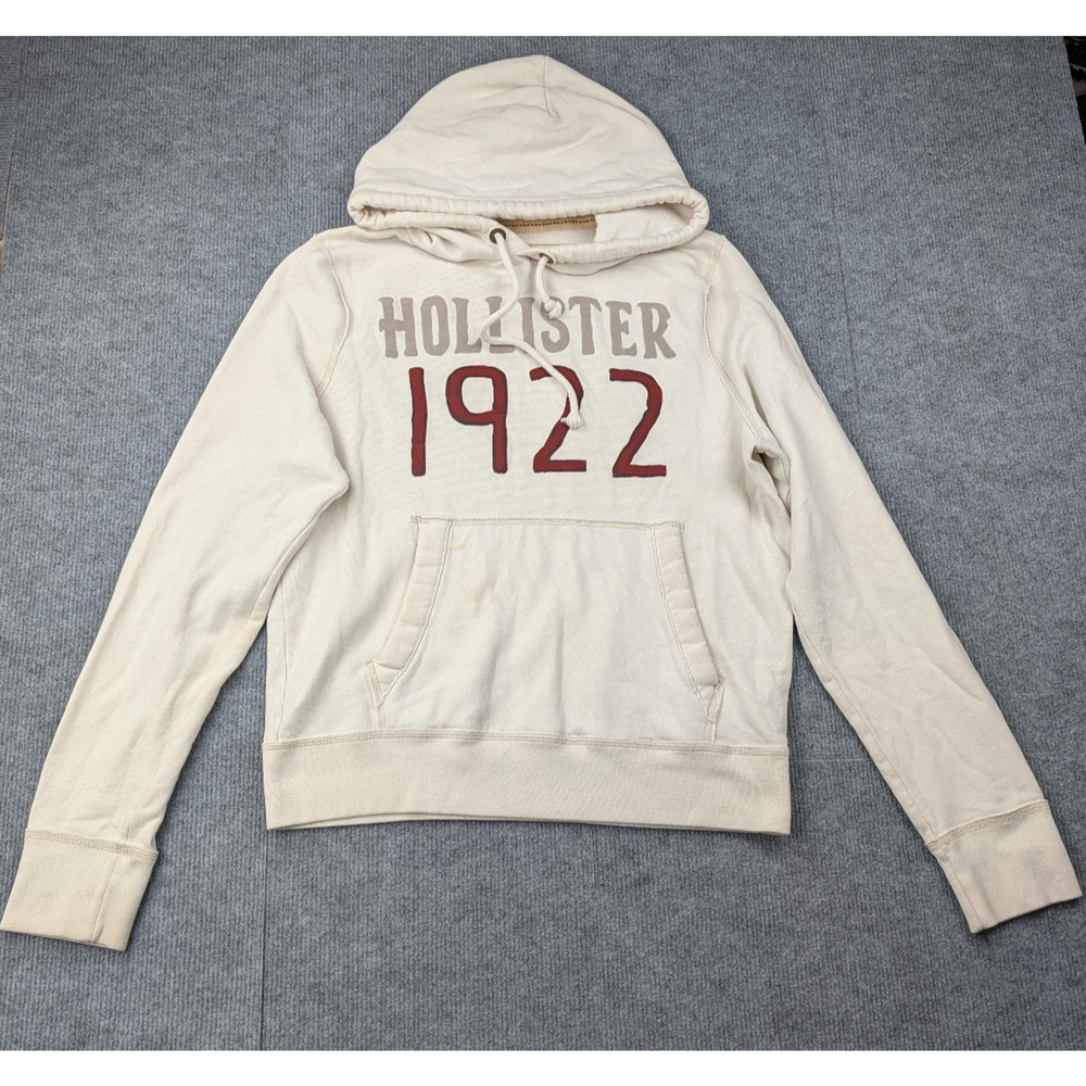 Hollister Hoodie Mens XL Vintage Y2K Logo Pullover Sweatshirt Preppy Grunge